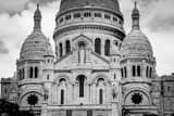 Horizontal The Sacre Coeur on Montmartre landscape black and white Photography