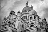 Horizontal Sacre Coeur on an Angle landscape black and white Photography