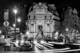 Horizontal Saint Michel at Night landscape black and white Photography