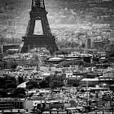 Square The Seventh Arrondissement from Sacre Coeur landscape black and white Photography