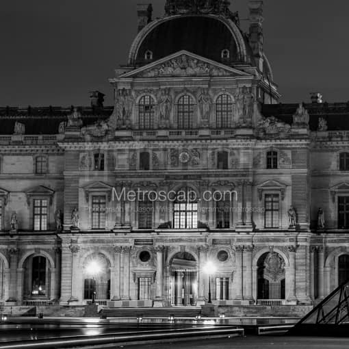 The Sully Pavilion of the Louvre -- Paris Black and White Photography