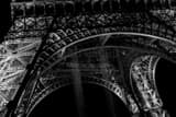 Horizontal The Eiffel Tower landscape black and white Photography