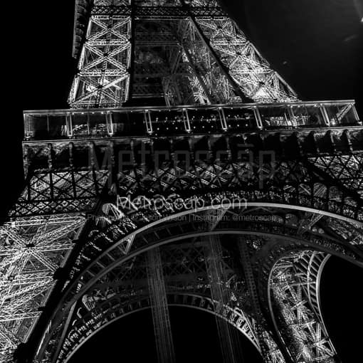 The Eiffel Tower -- Paris Black and White Photography