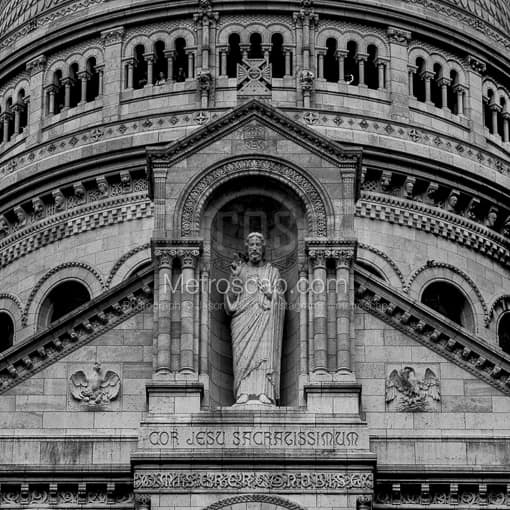 The Sacred Heart of Jesus Christ -- Paris Black and White Photography