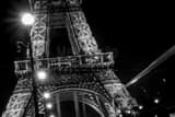 Horizontal Traffic on the Pont d'Iena Bridge landscape black and white Photography