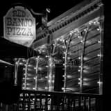 Square Red Banjo Pizza in Park City black and white Pictures
