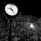 Square The Rolex Clock on Main Street in Park City black and white Pictures