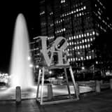 Square The LOVE Sculpture in Love Park black and white Pictures