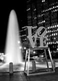 Vertical The LOVE Sculpture in Love Park black and white Pictures