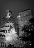 Vertical The PNB Building behind City Hall black and white Pictures