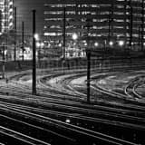 Square Train Tracks Feed 30th Street Station black and white Pictures