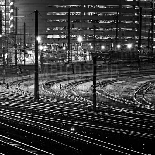Train Tracks Feed 30th Street Station -- Philadelphia Black and White Photos