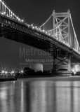 Vertical The Benjamin Franklin Bridge over the Delaware River black and white Pictures