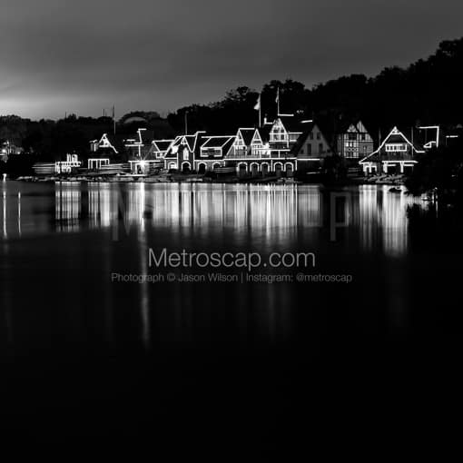 Philadelphia Boathouse Row -- Philadelphia Black and White Photos