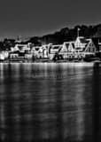 Vertical Boathouse Row along the Schuylkill River black and white Pictures