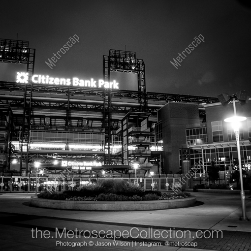 Citizens Bank Park Third Base Gate -- Philadelphia Black and White Photos