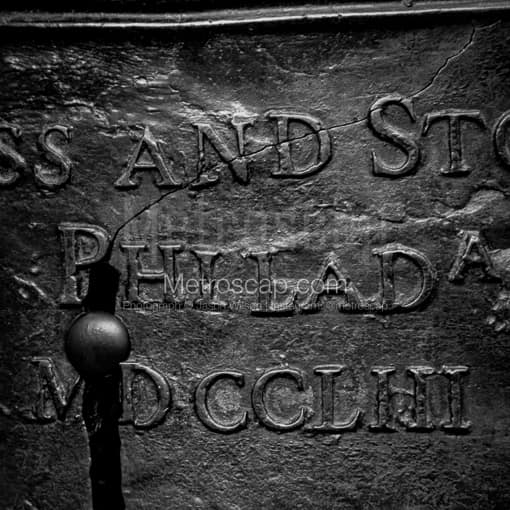 A Detail Shot of the Liberty Bell -- Philadelphia Black and White Photos