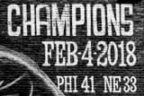 Horizontal Eagles Superbowl LII Champions Mural black and white Pictures