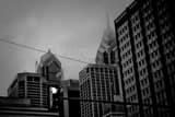 Horizontal A Foggy Philadelphia Cityscape black and white Pictures