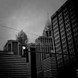 Square A Foggy Philadelphia Cityscape black and white Pictures