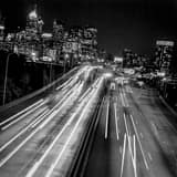 Square Interstate Cuts Through the Heart of Downtown Philadelphia black and white Pictures