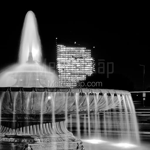The Kirk Price Fountain -- Philadelphia Black and White Photos