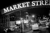 Horizontal The Market Street Sign black and white Pictures