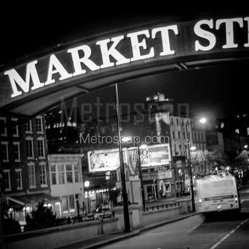 The Market Street Sign -- Philadelphia Black and White Photos