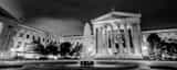 Panoramic The Philadelphia Art Museum at Night black and white Pictures