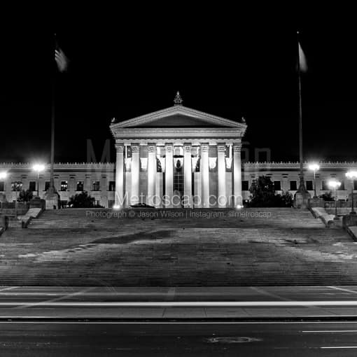 The Steps of the Philadelphia Art Museum -- Philadelphia Black and White Photos