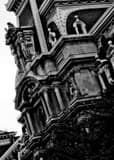 Vertical Architectural Detail of Philadelphia City Hall black and white Pictures