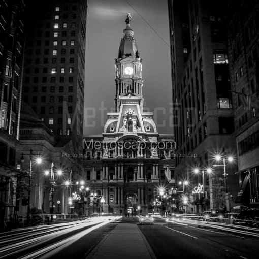 Philadelphia City Hall on Centre Square -- Philadelphia Black and White Photos