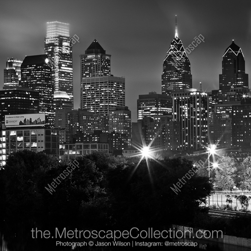 Philadelphia Black and White Photos of The Eastern Philadelphia Skyline with Liberty Place and Comcast The Eastern Philadelphia Skyline with Liberty Place and Comcast -- Philadelphia Black and White Photos