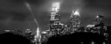 Panoramic The NEW Philadelphia Skyline with Comcast Tower from the Art Museum black and white Pictures