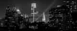 Panoramic The Philadelphia Skyline at Night from Headhouse Square Photography
