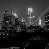 Square The Philadelphia Skyline at Night from Headhouse Square Photography