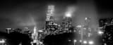 Panoramic The Philadelphia Skyline under Heavy Fog black and white Pictures