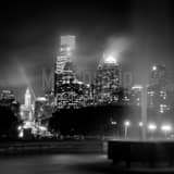 Square The Philadelphia Skyline under Heavy Fog black and white Pictures