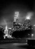 Vertical The Philadelphia Skyline under Heavy Fog black and white Pictures
