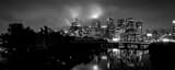 Panoramic The Philly Skyline Hidden Under Fog black and white Pictures