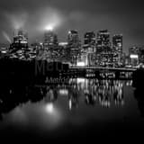 Square The Philly Skyline Hidden Under Fog black and white Pictures
