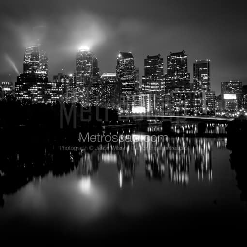 The Philly Skyline Hidden Under Fog -- Philadelphia Black and White Photos