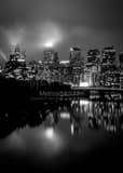 Vertical The Philly Skyline Hidden Under Fog black and white Pictures