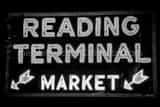 Horizontal Reading Terminal Market and Eagles Fans black and white Pictures