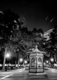 Vertical Rittenhouse Square at Night black and white Pictures