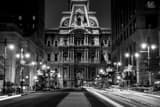 Horizontal The South Facad of Philadelphia City Hall at Chestnut and Broad black and white Pictures