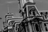 Horizontal A Tight Shot of Philadelphia City Hall black and white Pictures