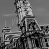 Square A Tight Shot of Philadelphia City Hall black and white Pictures