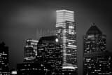 Horizontal The Top of the Comcast Tower black and white Pictures