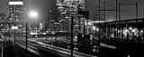 Panoramic A Train Pulling into the Philadelphia 30th Street Station black and white Pictures